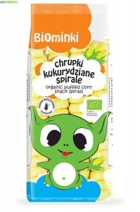 CHRUPKI KUKURYDZIANE SPIRALE BEZGLUTENOWE DLA DZIECI BIO BIOMINKI 60 g 