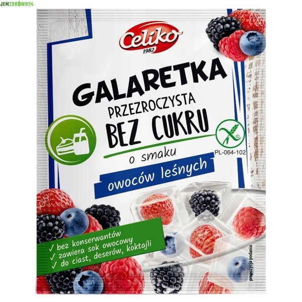 Galaretka Owoce Leśne bez cukru i glutenu Celiko 14 g