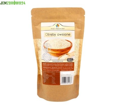 OTRĘBY OWSIANE BEZGLUTENOWE PIĘĆ PRZEMIAN 250 g