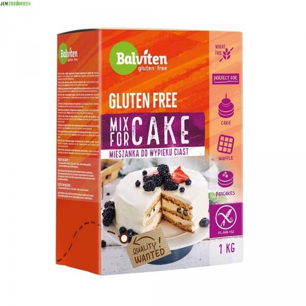 MIESZANKA MIX FOR CAKE DO WYPIEKÓW, CIAST BEZGLUTENOWYCH BALVITEN 1 kg