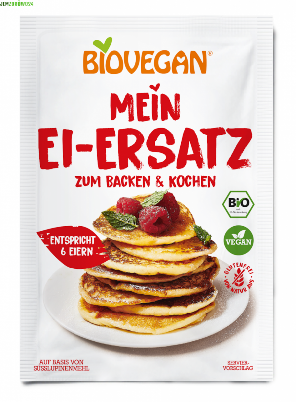 WEGAŃSKI ZAMIENNIK JAJEK W PROSZKU BEZ GLUTENU BIOVEGAN