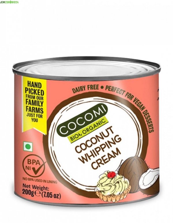 KREM KOKOSOWY WEGAŃSKI DO UBIJANIA DO DESERÓW BIO COCOMI 200 g