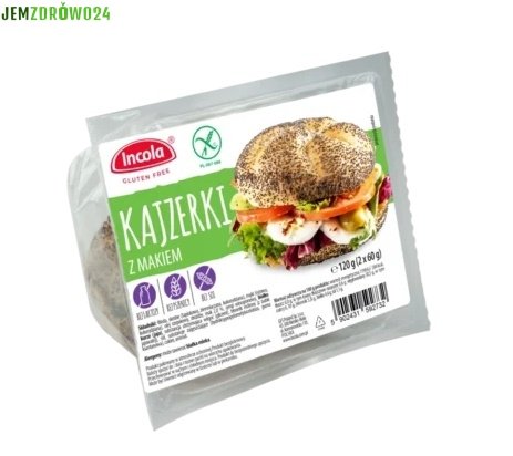 BEZGLUTENOWE BUŁKI KAJZERKI Z MAKIEM INCOLA 2 x 60 g