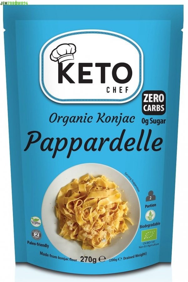 MAKARON KONJAC PAPPARDELLE GLUTEN-FREE BETTER THAN FOODS KETO CHEF 270 / 200 g