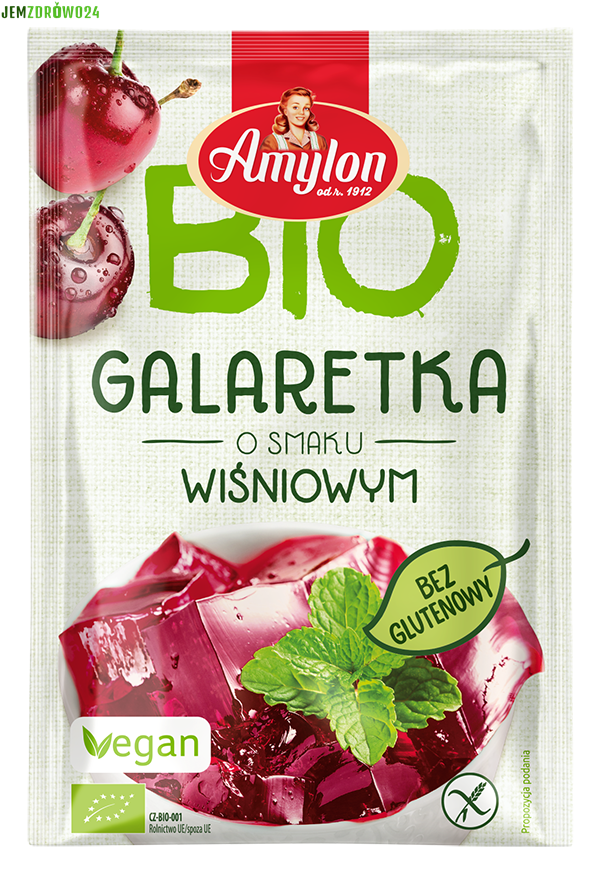 GALARETKA WIŚNIOWA BEZGLUTENOWA BIO AMYLON 40 g