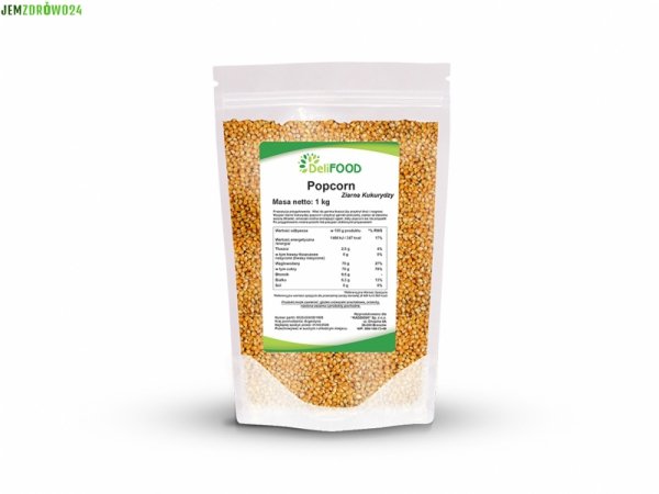POPCORN ZIARNO KUKURYDZY DO PRAŻENIA DELIFOOD 1 kg