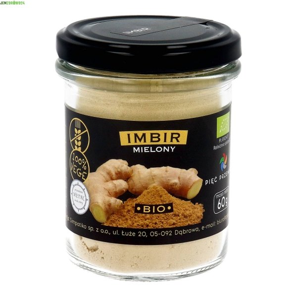 IMBIR MIELONY BIO BEZGLUTENOWY PIĘĆ PRZEMIAN 60 g