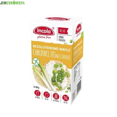 BEZGLUTENOWE WAFELKI CHRUPAKI ZIELONA CEBULKA INCOLA 60 g