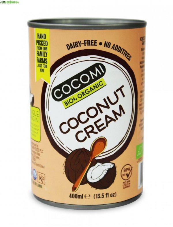 ŚMIETANKA KOKOSOWA BEZ GUMY GUAR BIO COCOMI 400 ml