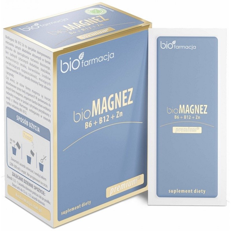 Bio Magnez Premium  B6 B12 Cynk 20 saszetek