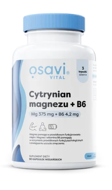 Cytrynian magnezu + B6 90 kapsułek