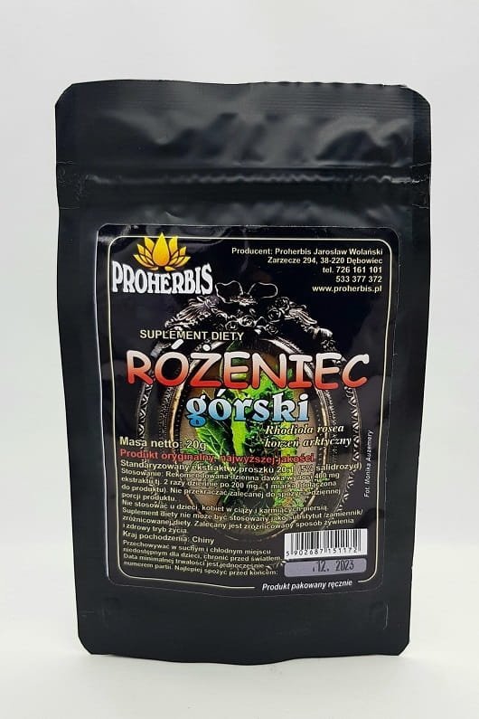 Różeniec Górski Ekstrakt 20:1 20g