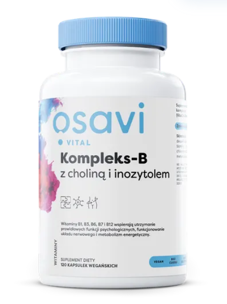 Kompleks B z Choliną Inozytolem 60 kapsułek