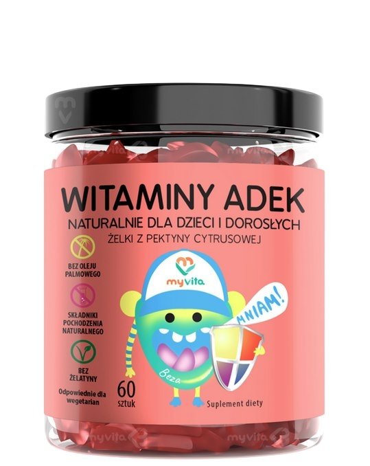 Żelki Naturalne Witaminy ADEK 60 sztuk