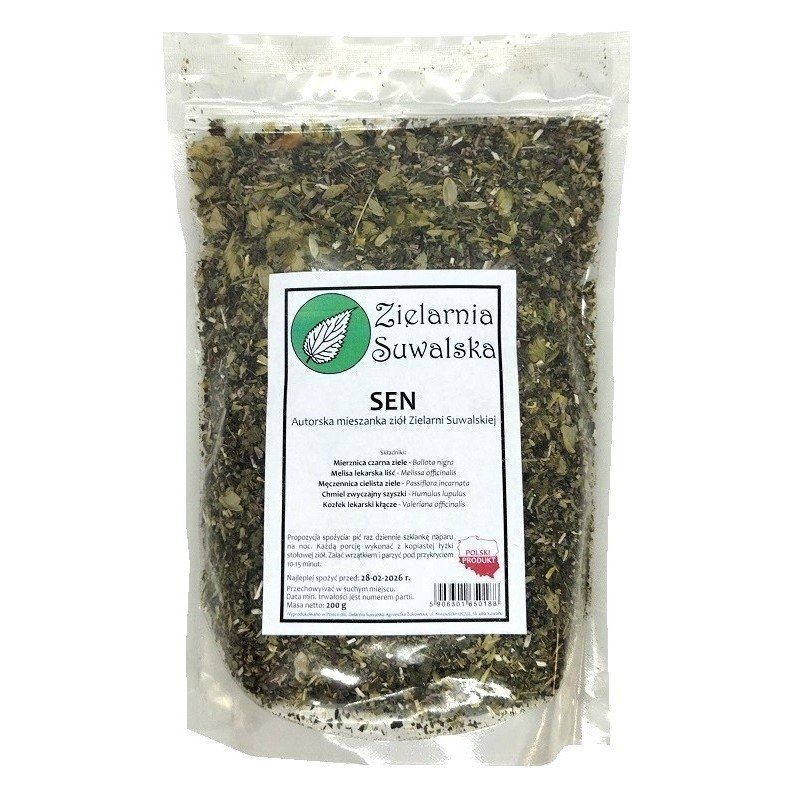 Zioła Sen - Autorska mieszanka ziołowa Zielarni Suwalskiej 200g