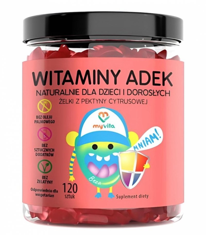 Żelki Naturalne Witaminy ADEK 120 sztuk