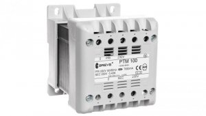 Transformator 1-fazowy separacyjny PTM 100 230/230V 0,43A, na szynę DIN, IP21, Ta 40, 16052-9953