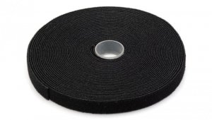 Taśma rzepowa Długość 10m - Szerokość 15mm, czarna AK-770905-100-S