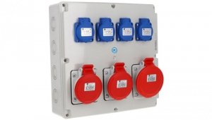 Rozdzielnica 5x32A 2x5x16A 4x3x16A INA=32A IP54 SB-007005-S0050-54
