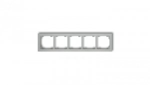 DECO Ramka pięciokrotna srebrny metalik 7DR-5