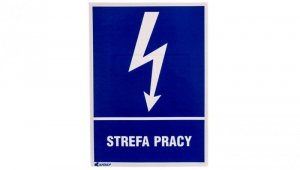 Samoprzylepna tabliczka ostrzegawcza /Strefa pracy 148x210/ 24EIA/Q4/F