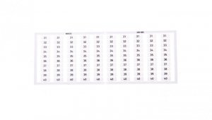 Ramka z oznacznikami 10x 31-40 209-605 /5szt./