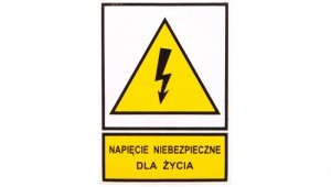 Tabliczka /znak ostrzegawczy/ TZO 52X74S N.N.D.Z. E04TZ-01011110200