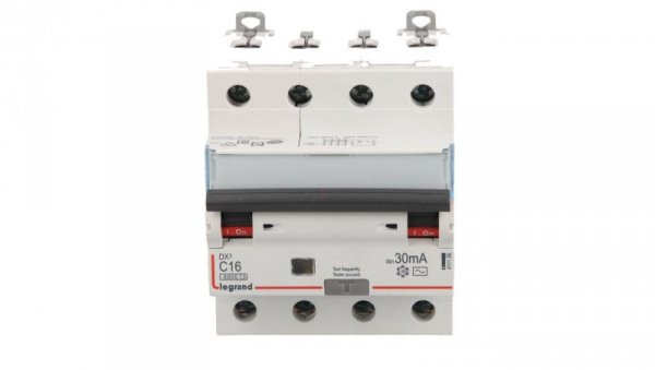 Wyłącznik różnicowo-nadprądowy 4P 16A C 0,03A typ AC P314 DX3 411186