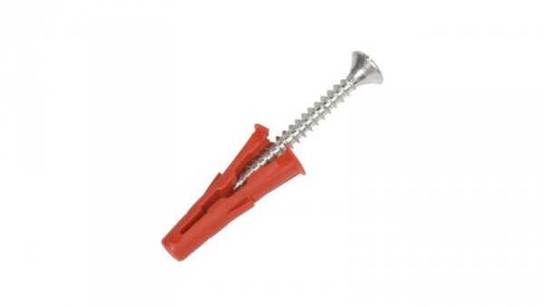 Kołek uniwersalny 6x28 z wkrętem 4x35 UNO-06+435 /100szt./