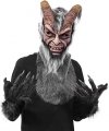 Krampus maska kołnierz i rękawice elementy stroju