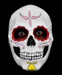 Maska na Halloween Meksykańska czaszka Calavera Dia de los Muertos 