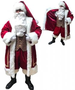 Profesjonalny strój Świętego Mikołaja - Gwiazdor Deluxe