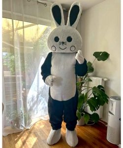 Strój chodzącej maskotki Zając Panewka – maskotka reklamowa (S–6XL, personalizacja)