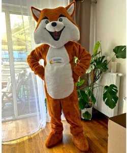 Strój chodzącej maskotki Lis Uśmieszek – maskotka reklamowa (S–6XL, personalizacja)
