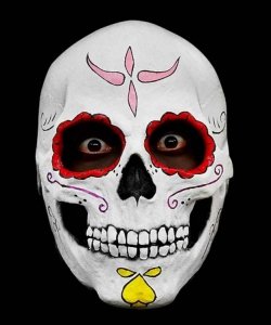 Maska na Halloween Meksykańska czaszka Calavera Dia de los Muertos