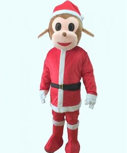 Strój chodzącej maskotki - Małpka Święty Mikołaj