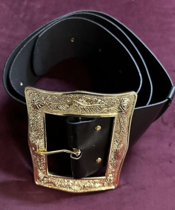 Profesjonalny pas Świętego Mikołaja – imitacja skóry, 170 cm | Deluxe widok całego pasa