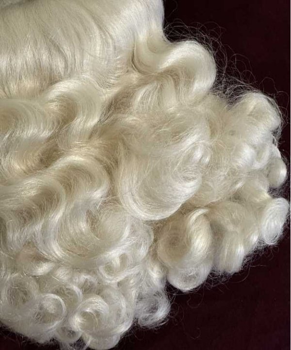 Zarost Mikołaja Deluxe – peruka + broda + wąsy | Kanekalon