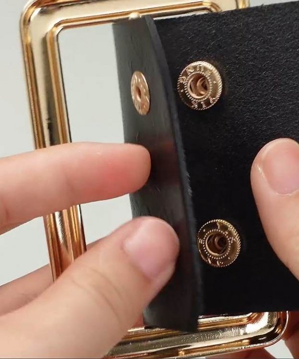 profesjonalny skórzany pas Świętego Mikołaja 195 cm długości – mocowanie klamry