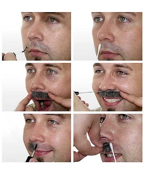 Sztuczne wąsy i broda Jankes jak przyklejać sztuczne wąsy do skóry