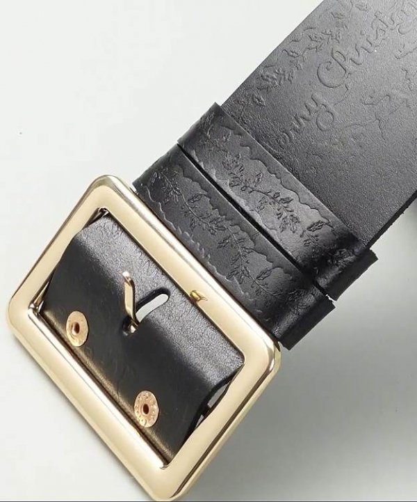 profesjonalny skórzany pas Świętego Mikołaja 195 cm długości – front z klamrą