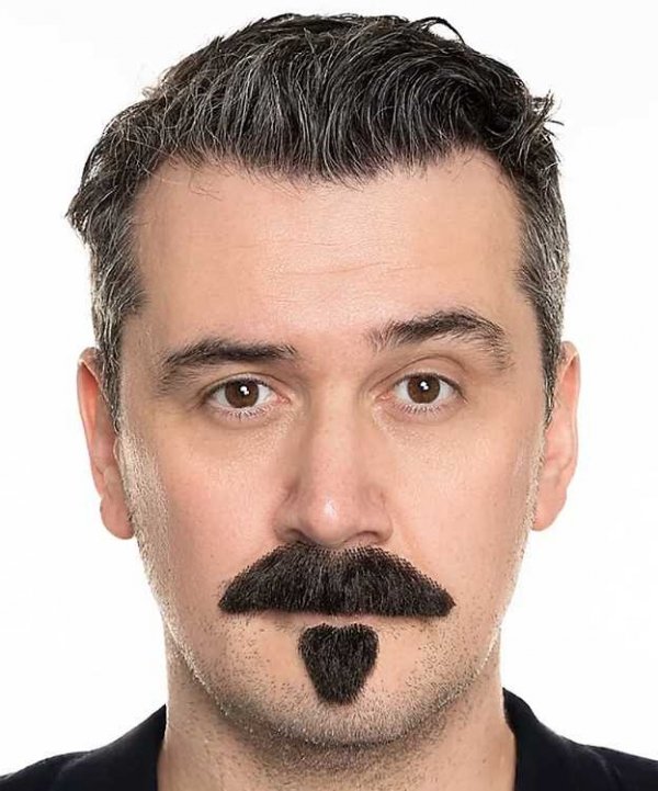 Sztuczna wąsy i broda Amigo sztuczna broda,sztuczne wąsy,broda charakteryzatorska,wąsy teatralne,wąsy do kostiumu,cosplay,teatr i film,SFX,zestaw broda i wąsy,lace front,naturalne włosy,syntetyczne włókno,wąsy samoprzylepne