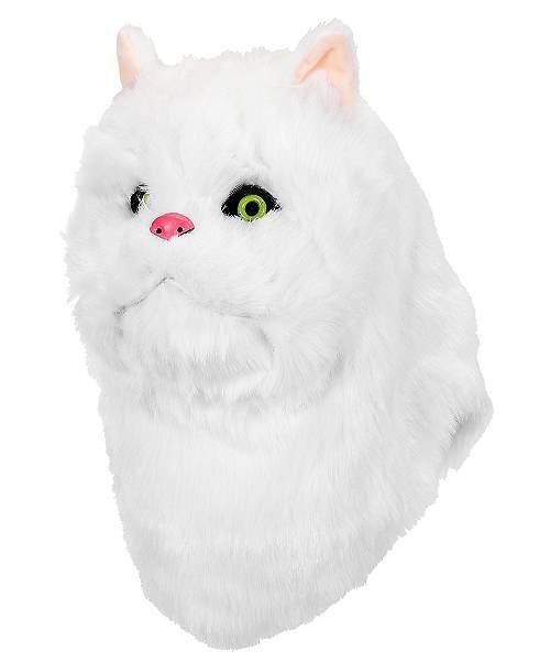 Maska lateksowa - Biały Kot