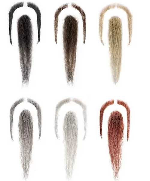 Sztuczna broda i wąsy Jasnowidz realistyczny zestaw do charakteryzacji dostępne kolory włosów