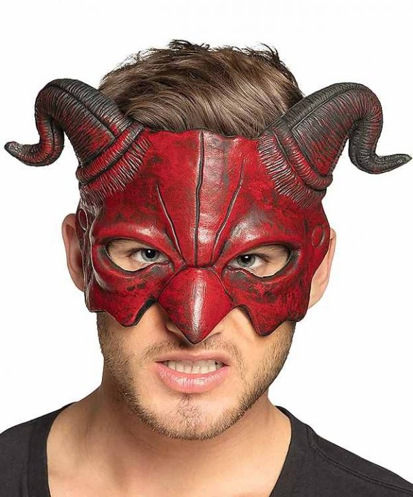 Maska na Halloween Diabeł Piekielny Mefistofeles, maska lateksowa diabeł, maska diabła, maska diabeł, maska demon, maska horror, maska halloween, maska na głowę, maska full head, maski lateksowe, maski na halloween