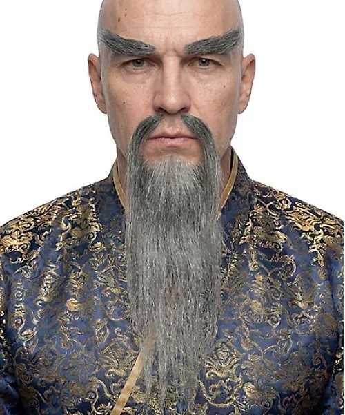 Sztuczne broda, wąsy i brwi Konfucjusz realistyczny zestaw do charakteryzacji