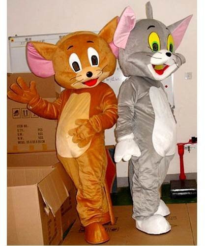 Chodząca żywa duża maskotka Kostium reklamowy Event Tom &amp; Jerry