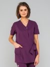 Bluza kosmetyczna wiązana na bok LIV śliwkowa