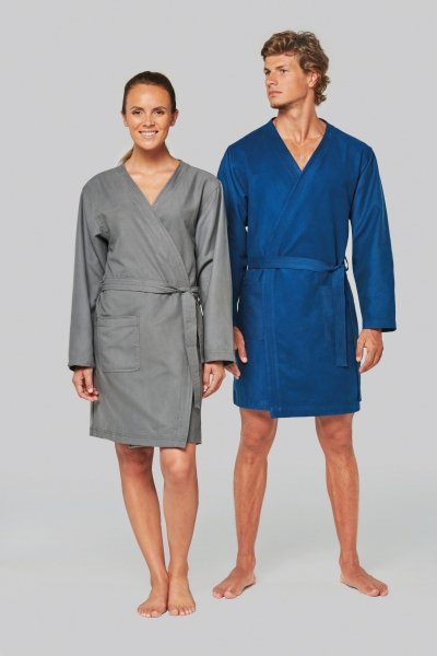 Ultralekki szlafrok do SPA szary