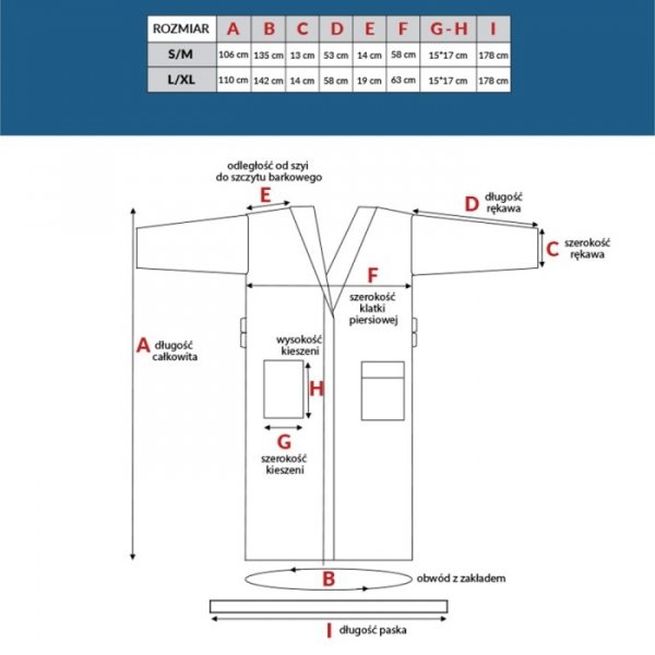 Szlafrok dla mężczyzn i kobiet Wellsoft 2 rozmiary